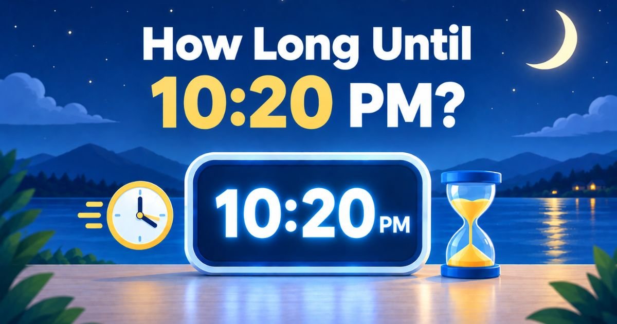 How Long Until 10:20 PM? Live Countdown & Quick Facts