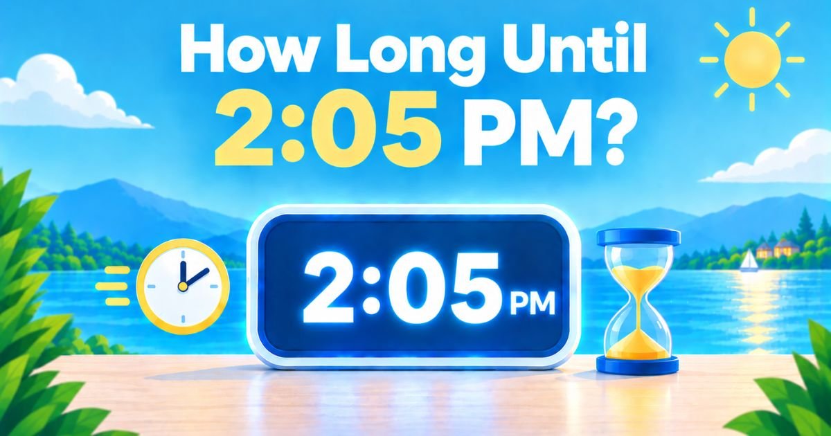 How Long Until 2:05 PM? Live Countdown