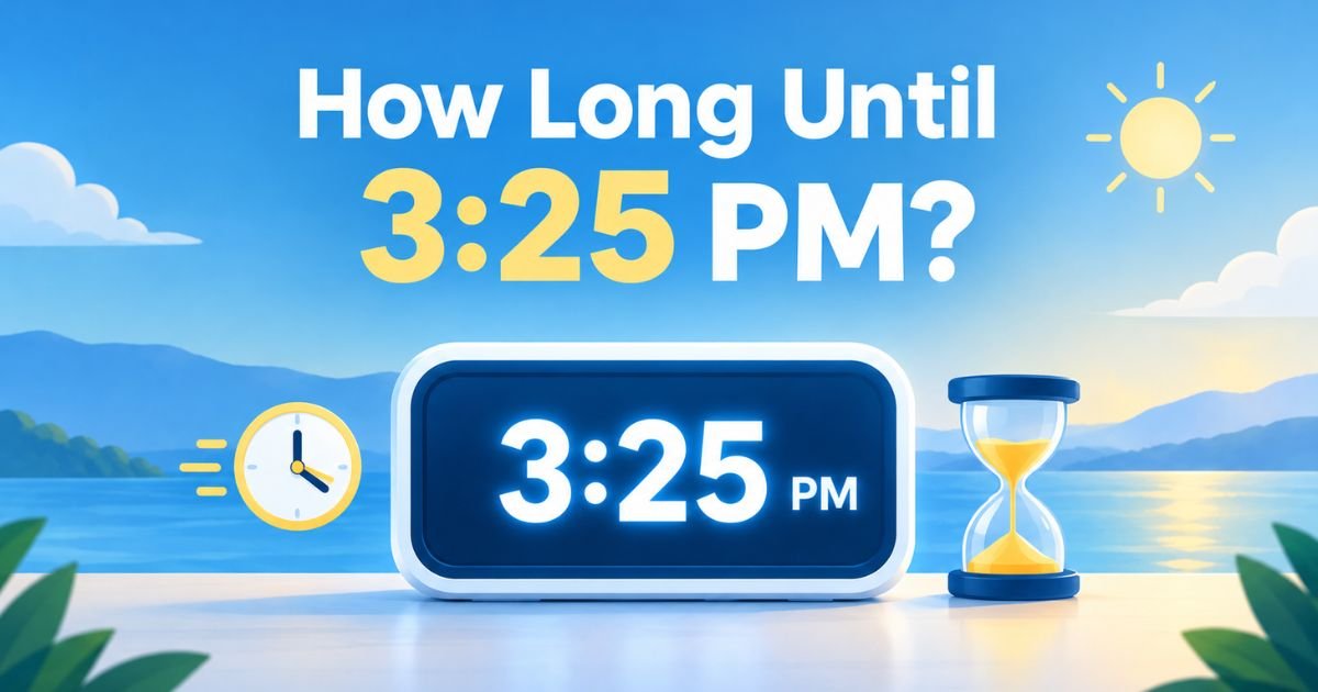 How Long Until 3:25 PM? Simple Time Calculation Guide