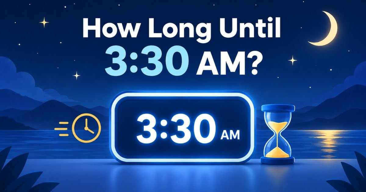 How Long Until 3:30 AM? Live Countdown & Time Calculator