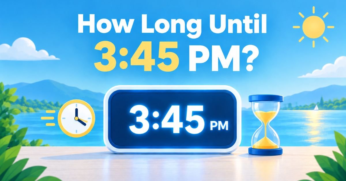 How Long Until 3:45 PM? Calculate the Exact Time Remaining Today